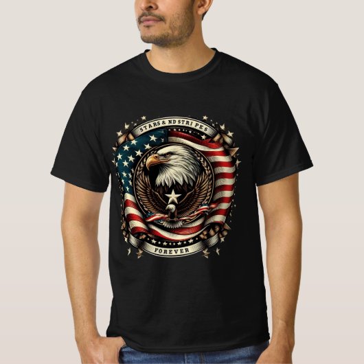 Stars and Stripes Forever - American Eagle Pride T-Shirt (Vorderseite)