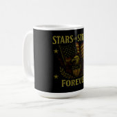 Stars and Stripes Forever - American Flag Pride Kaffeetasse (Vorderseite Links)