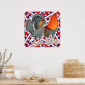 Stars and Stripes Gamefowl Poster (Küche)