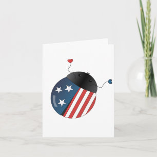 Stars and Stripes Ladybug Karte