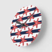 Stars And Stripes Pattern Runde Wanduhr (Winkel)
