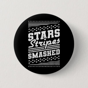 Stars and Stripes Smashed Unabhängigkeitstag Button