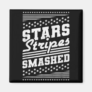 Stars and Stripes Smashed Unabhängigkeitstag Magnet