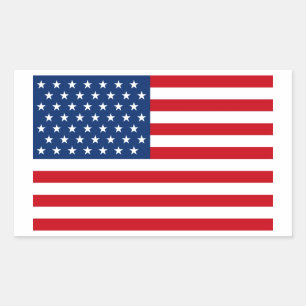 Stars and Stripes USA Rechteckiger Aufkleber