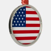 Stars and Stripes USA Silbernes Ornament (Rechts)