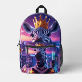 Stars And Stripes Zebra Zanzibar Bedruckter Rucksack (Vorderseite)