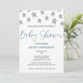 Stars Baby Shower Einladung (Stehend Vorderseite)