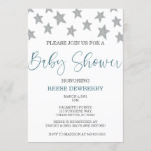 Stars Baby Shower Einladung
