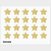 Stars Baby Shower Party Stickers | Gold Imitate Fo (Blatt)