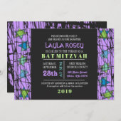 Stars Bar Bat Mitzvah Einladung (Vorne/Hinten)