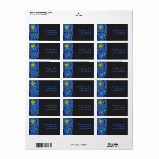 Stars Bar Bat Mitzvah Einladung Adressaufkleber (Vorne)