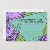 Stars Bar Bat Mitzvah Einladung Antwort (Vorderseite)