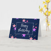 Stars Birthday Card Karte (Gelbe Blume)