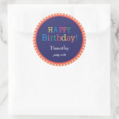 Stars Birthdaystickers Runder Aufkleber (Tasche)