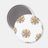 Stars Biscus Christmas Magnet (Vorderseite/Rückseite)