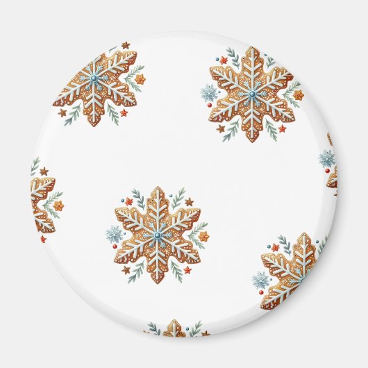 Stars Biscus Christmas Magnet (Vorne)