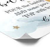 Stars & Blue Clouds Baby Dusche Mama-osa-Bar Poster (Ecke)