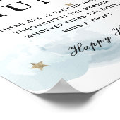 Stars & Blue Clouds Kinderdusche Schnuller Jagd Poster (Ecke)