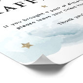 Stars & Blue Clouds Winddusche Windeln Windeln Win Poster (Ecke)