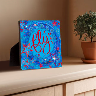 Stars Blue Fly Inspirivity Ermutigung Easel Fotoplatte
