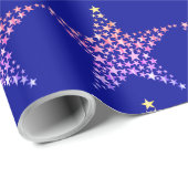 Stars Blue Geschenkpapier (Rolleneckpunkt)