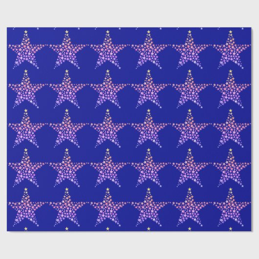 Stars Blue Geschenkpapier (Flach)