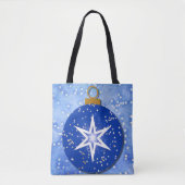 Stars Blue Ornament Art Tasche (Vorderseite)