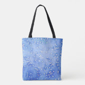 Stars Blue Ornament Art Tasche (Rückseite)