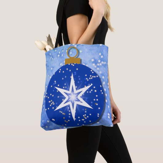 Stars Blue Ornament Art Tasche (Von Nahem)
