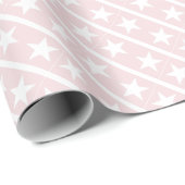 Stars Blush Rose Rosa Modernes Design Trendy Geschenkpapier (Rolleneckpunkt)