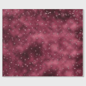 Stars Bridal Marsala Glitzer Burgundy Glam Geschenkpapier (Flach)