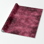 Stars Bridal Marsala Glitzer Burgundy Glam Geschenkpapier (Ungerollt)