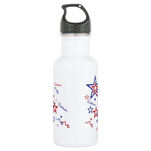 Stars Celebrate Water Bottle Trinkflasche (Rückseite)