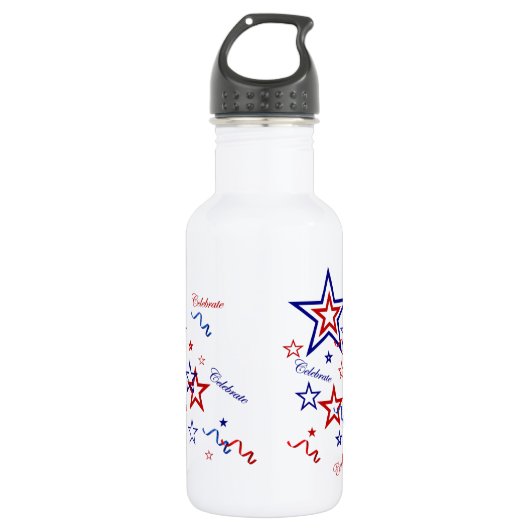 Stars Celebrate Water Bottle Trinkflasche (Vorderseite)