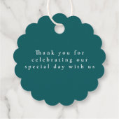 Stars Celestial Aquamarin Wedding Danke Geschenkanhänger (Rückseite)