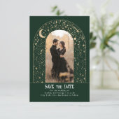 Stars Celestial Arch Save the Date Foto (Stehend Vorderseite)