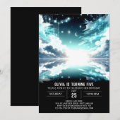 Stars Celestial Digital Geburtstag Einladung (Vorne/Hinten)