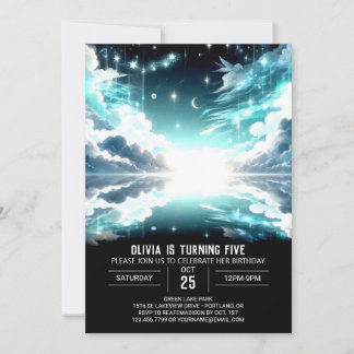 Stars Celestial Digital Geburtstag Einladung