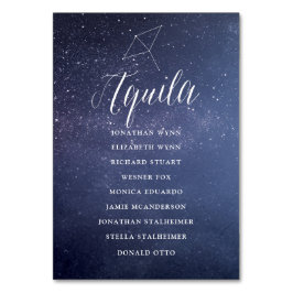 Stars Celestial Wedding Seating Chart Card Tischnummer