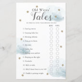 Stars & Clouds Alte Ehefrauen Baby Duschgame (Vorderseite)