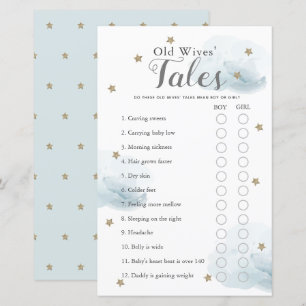 Stars & Clouds Alte Ehefrauen Baby Duschgame