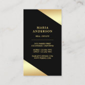 Stars Confetti Chic Goldene Burg Anwesen Visitenkarte (Rückseite)