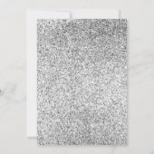 Stars Confetti Silver Eiffel Tower Plum Sweet 16 Einladung (Rückseite)