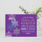 STARS CONNECTION Bat Mitzvah Einladung (Stehend Vorderseite)