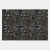 Stars Crescent Moon Night Sky Celestitical Mystica Geschenkpapier Set (Vorderseite 3)