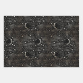 Stars Crescent Moon Night Sky Celestitical Mystica Geschenkpapier Set (Vorderseite 2)