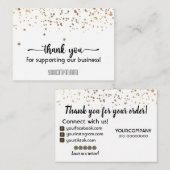 Stars dankt Ihnen für die Unterstützung unseres Un Mitteilungskarte (Vorne/Hinten)