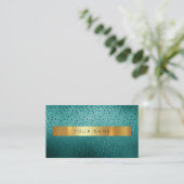 Stars Deep Green Golden Stripes Vip Glam Visitenkarte (Stehend Vorderseite)