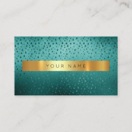 Stars Deep Green Golden Stripes Vip Glam Visitenkarte