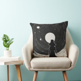 Stars der Stillen Zeit | Cartoon Space Art Kissen